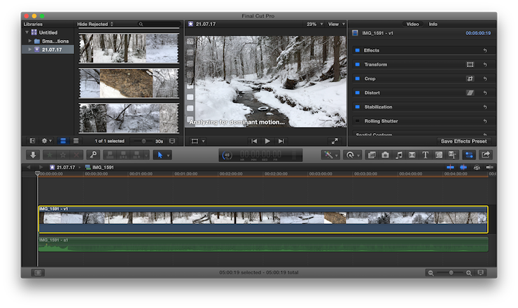 Скриншот программы Final Cut Pro X