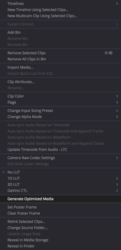 Скриншот программы DaVinci Resolve