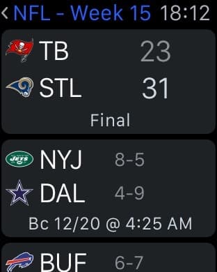 Скриншот Apple Watch