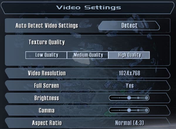 Video Settings