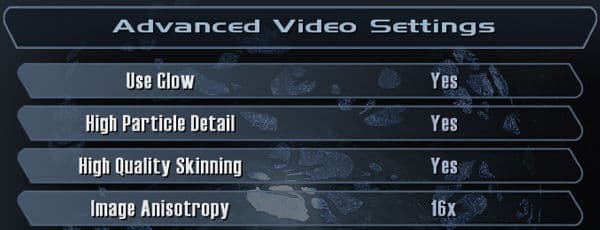Advanced Video Settings 2