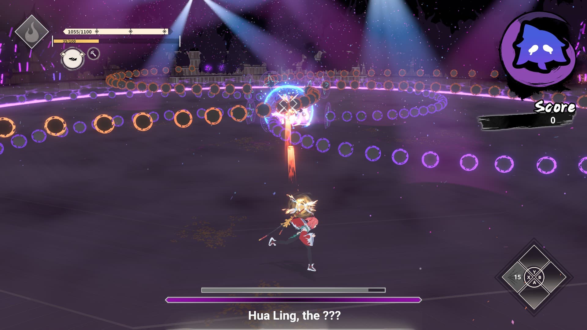 Homura Hime boss fight screenshot