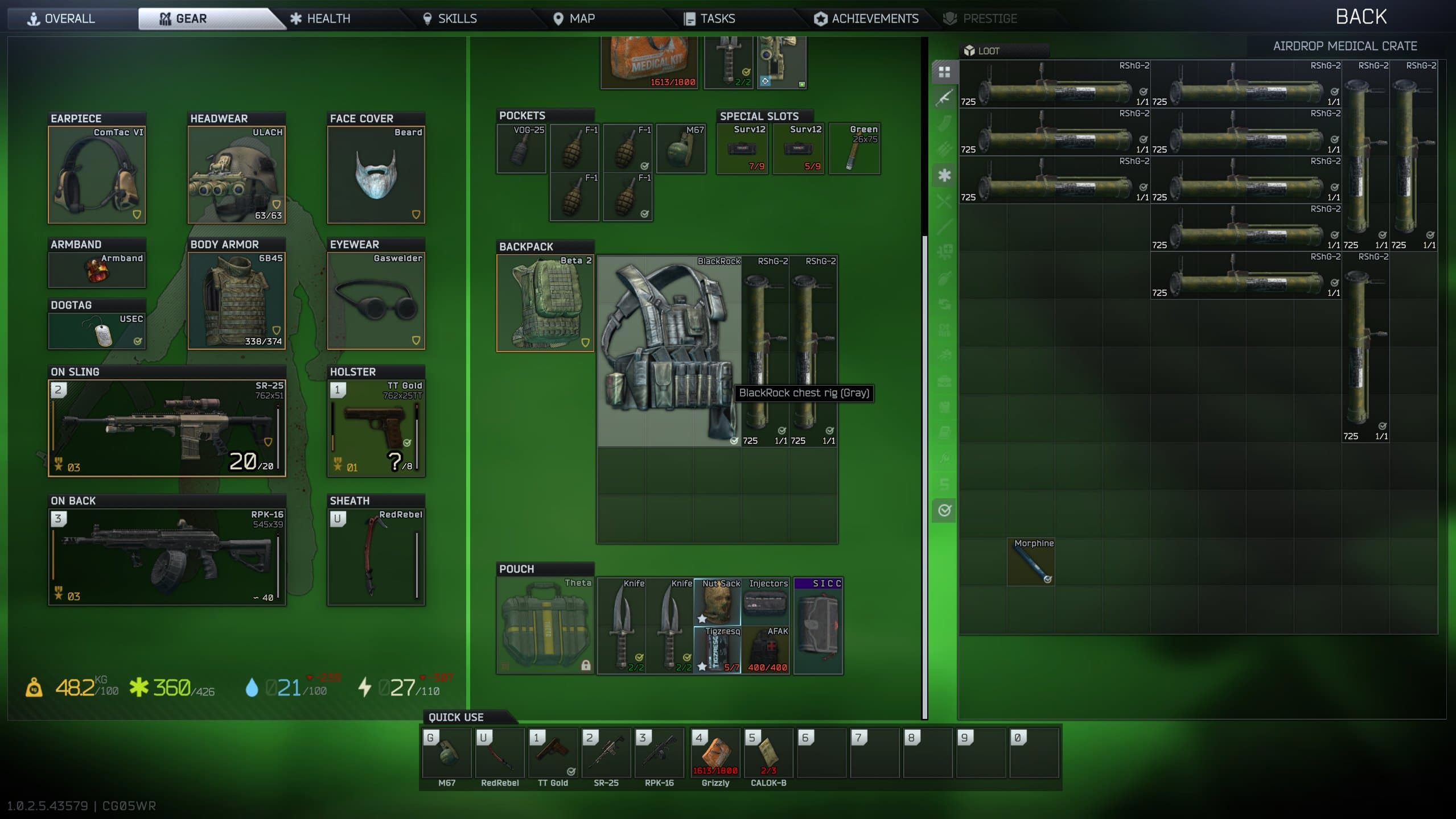 Игровой скриншот с гранатомётом РШГ-2