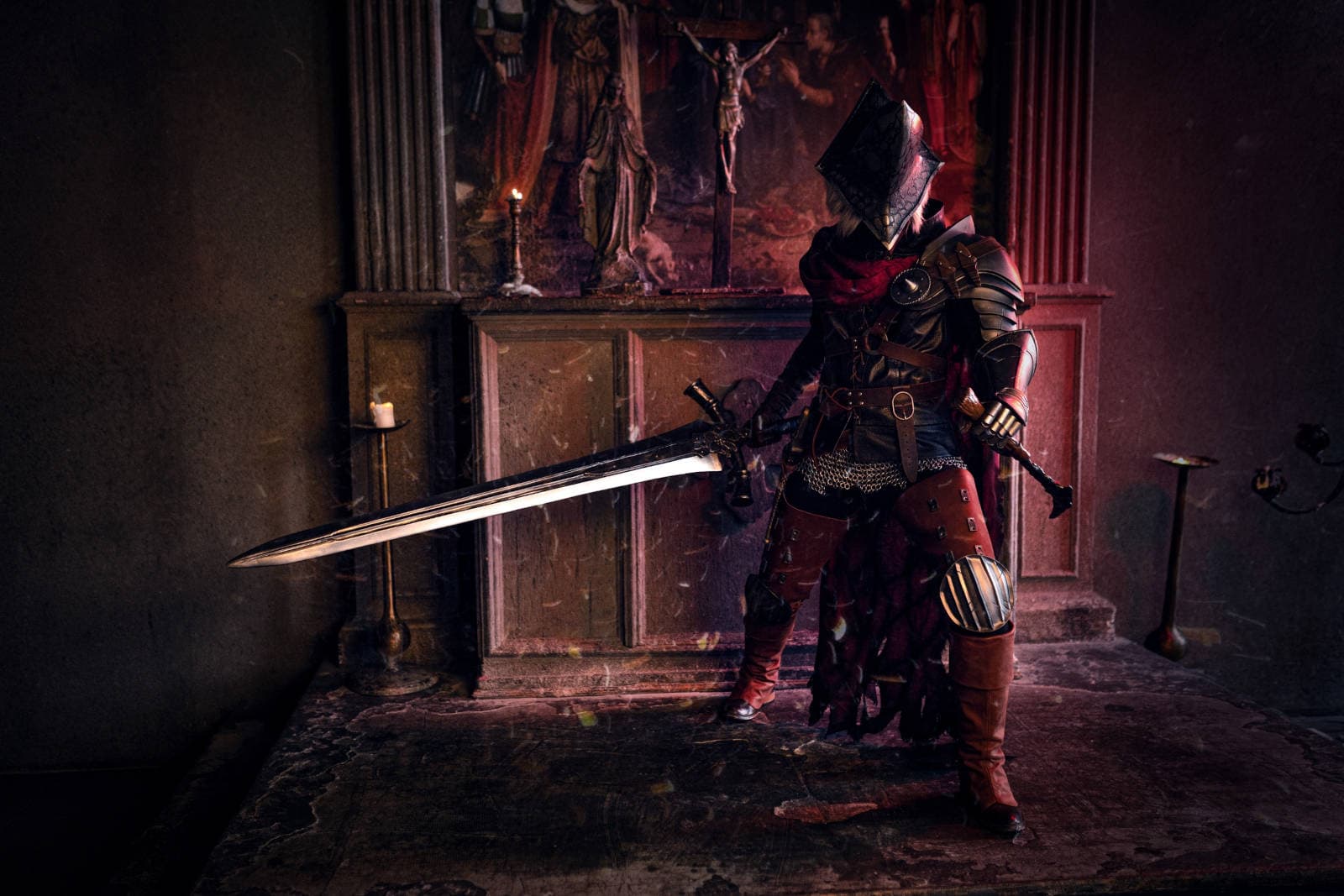 Dark Souls III Abyss Watcher: Cosplay by Elena Zadneprovskaya, photography by Andrey Trifonoff