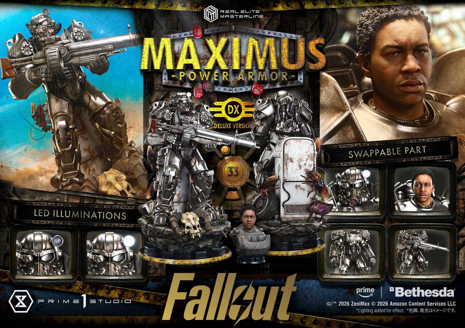 Maximus T-60 Power Armor statue detail