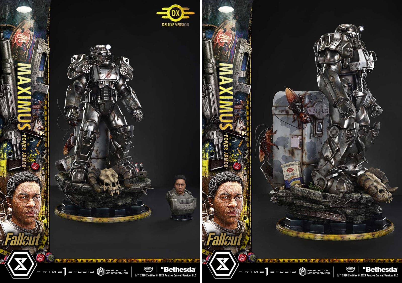 Maximus T-60 Power Armor statue action pose