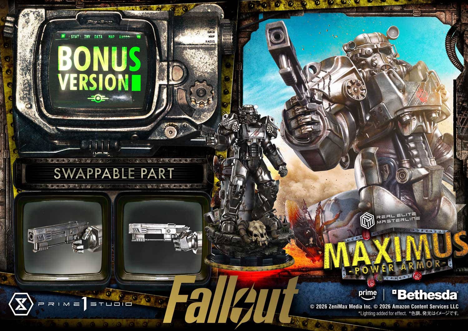 Maximus T-60 Power Armor statue with interchangeable parts