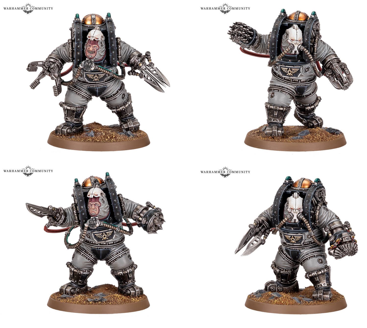 Close-up of Charonite Ogryn miniature