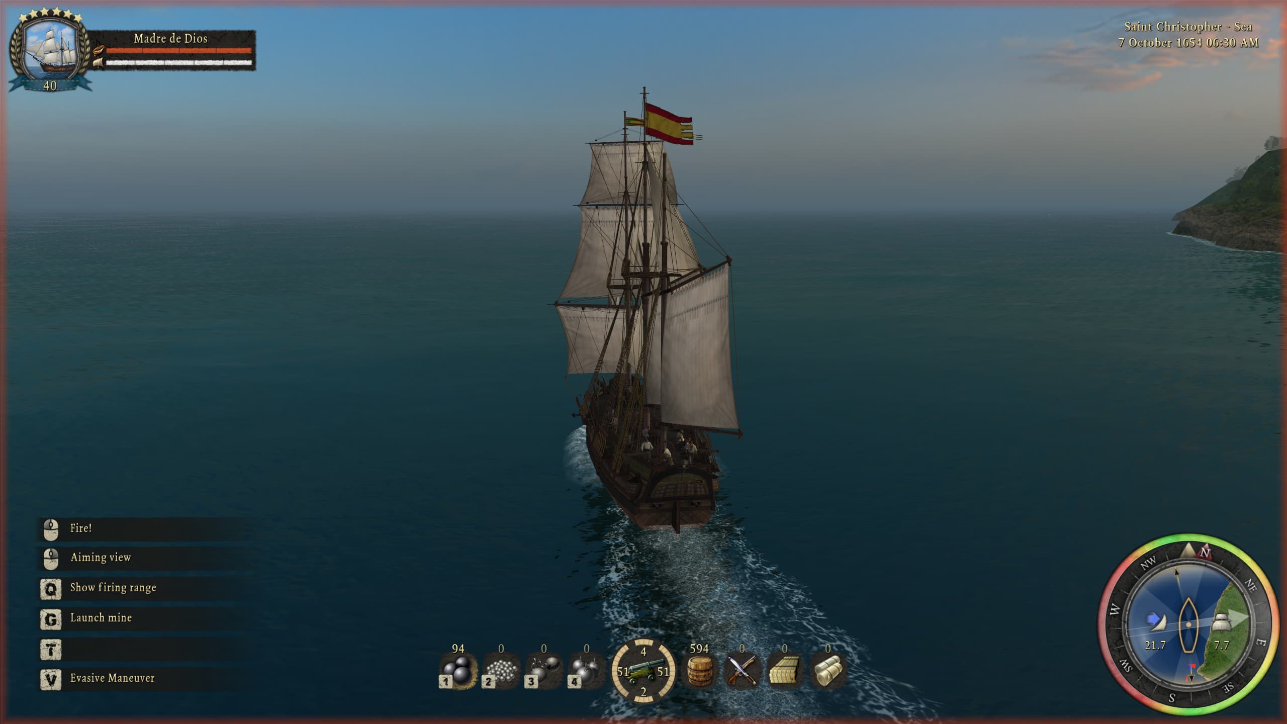 Course Angle display in Caribbean Legend with a more muted, subdued color scheme enabled.