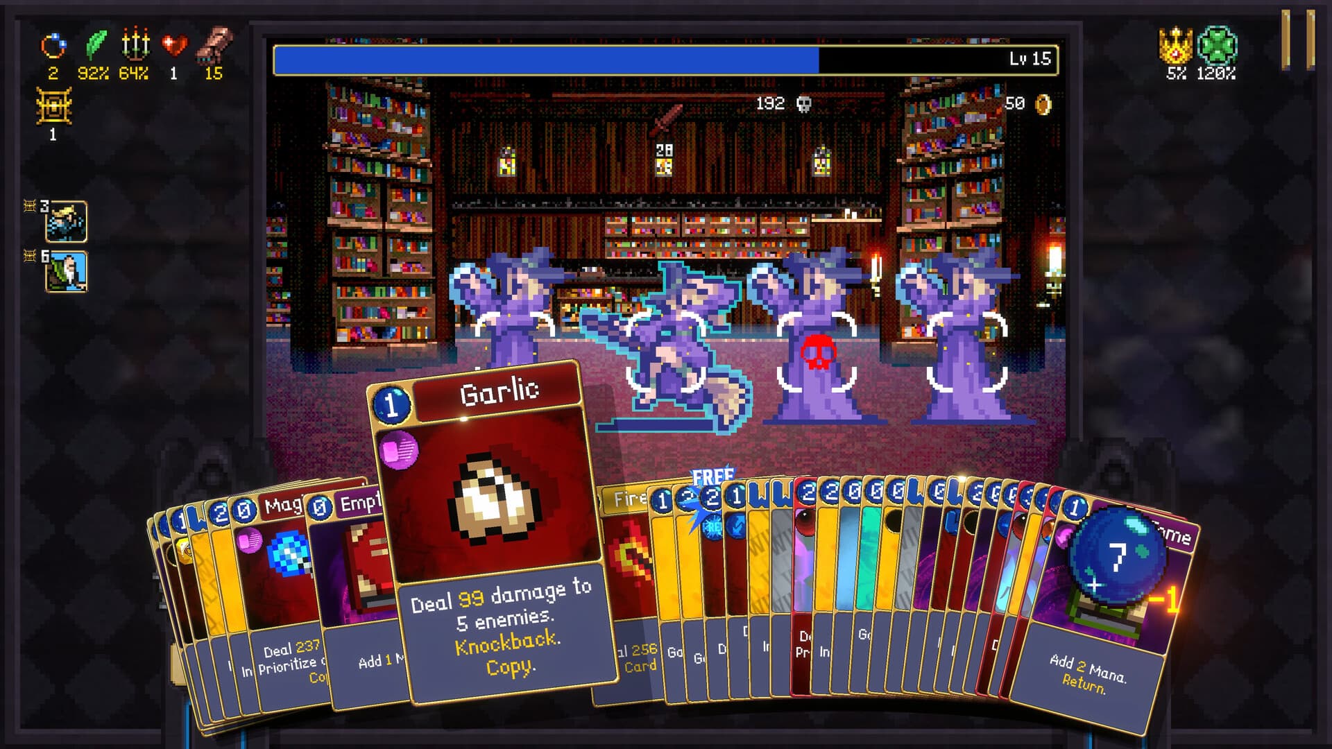 Gameplay screenshot from Vampire Crawlers