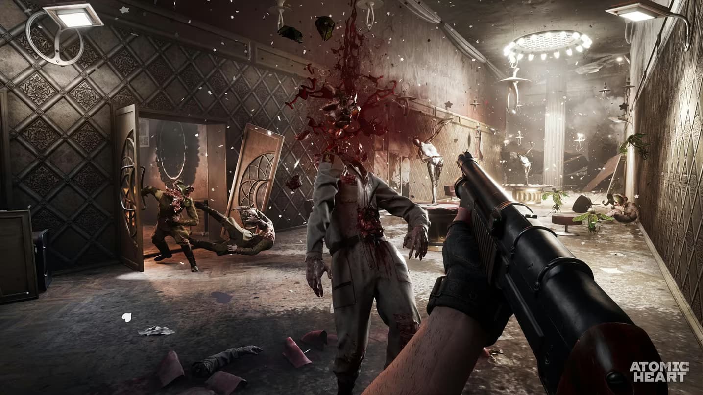 Gameplay screenshot from Atomic Heart: Blood on Crystal
