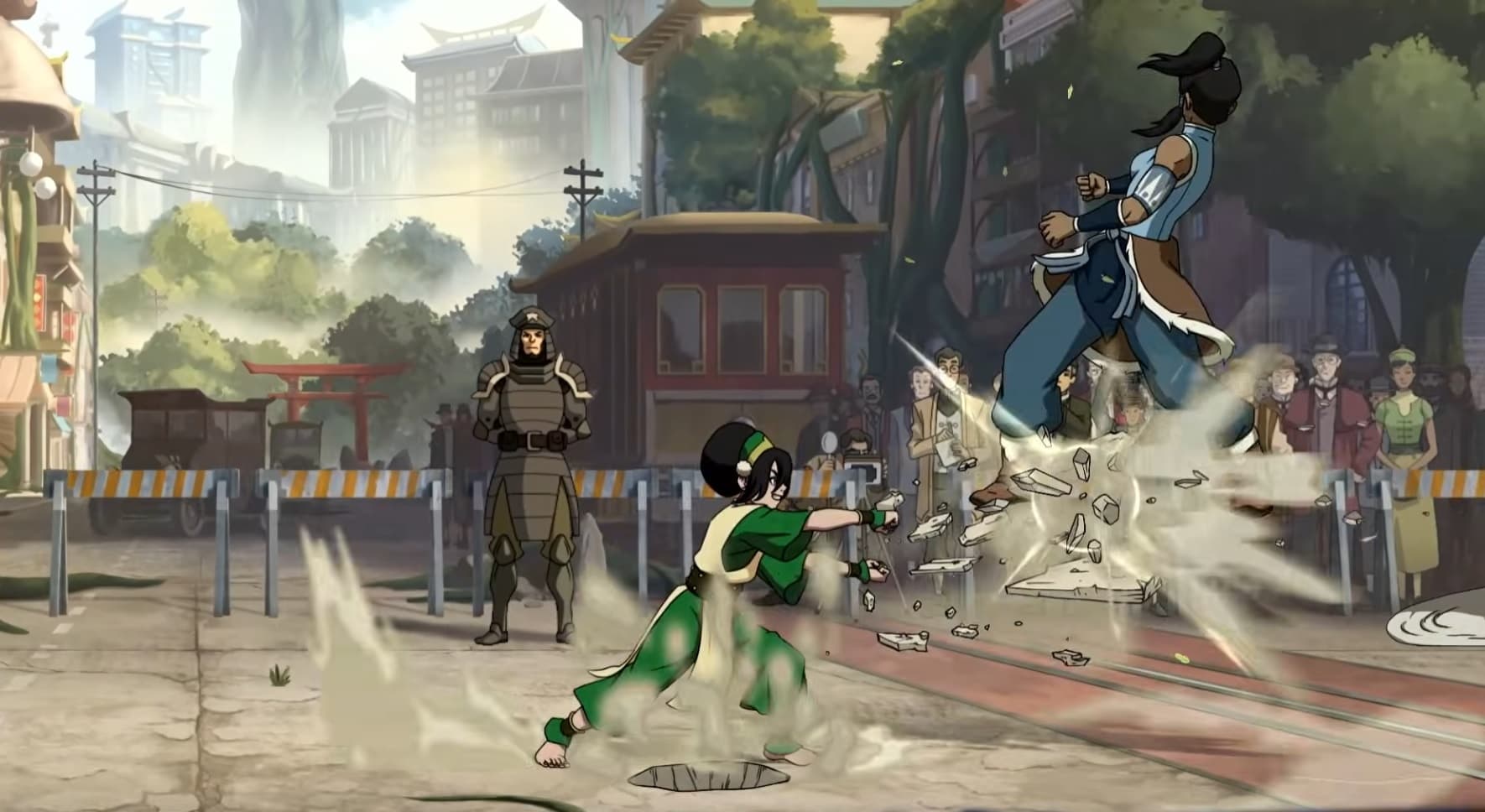 Another screenshot from Avatar Legends: The Fighting Game showcasing a different character