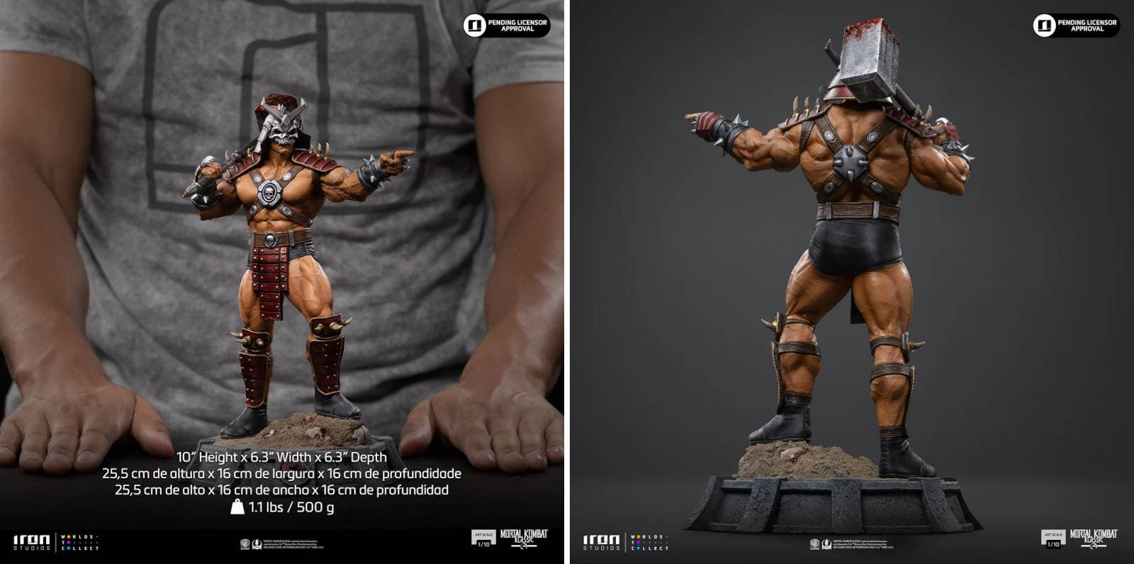 Детализация верхней части статуи Шао Кана