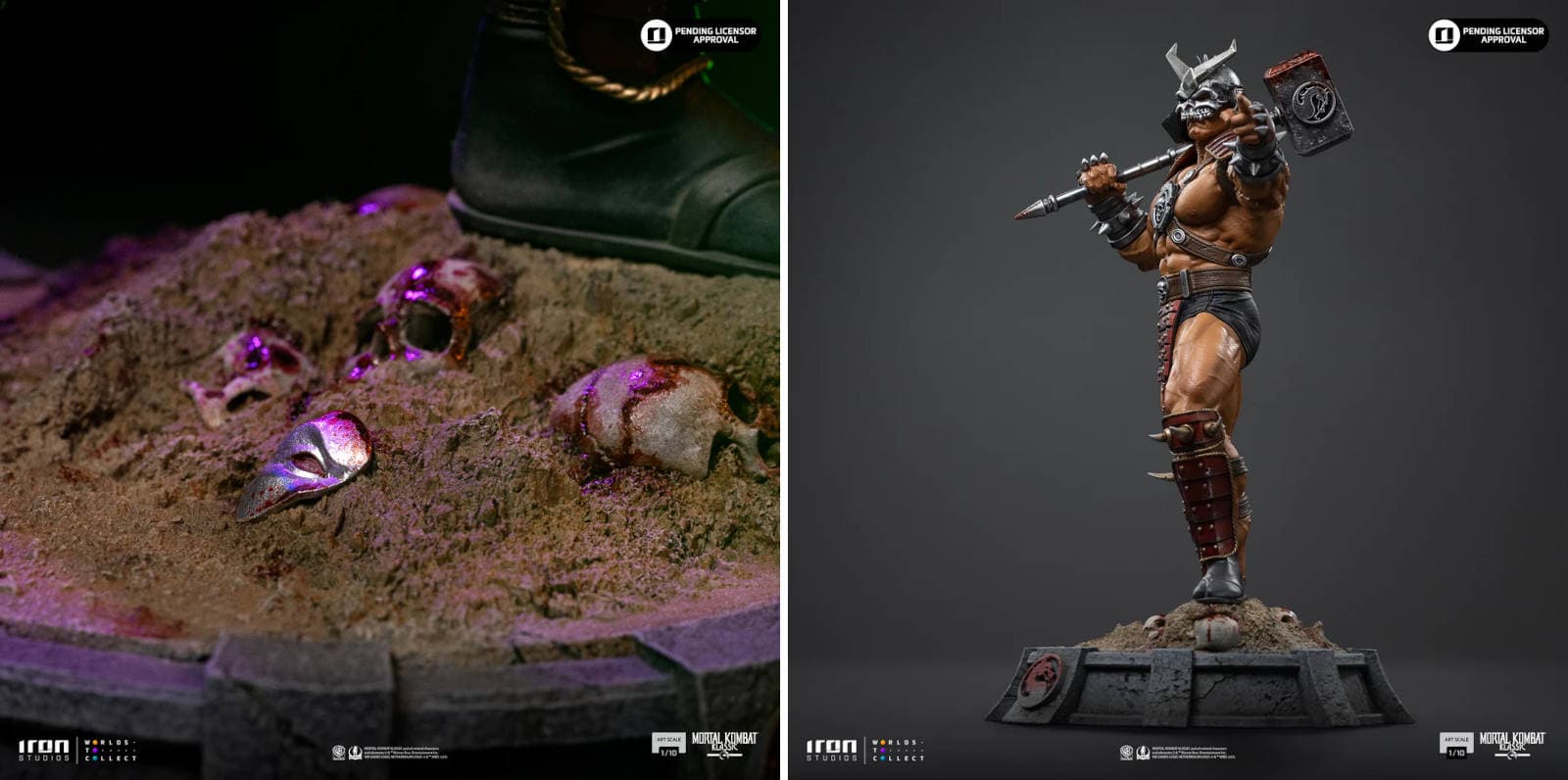 Крупный план статуи Шао Кана