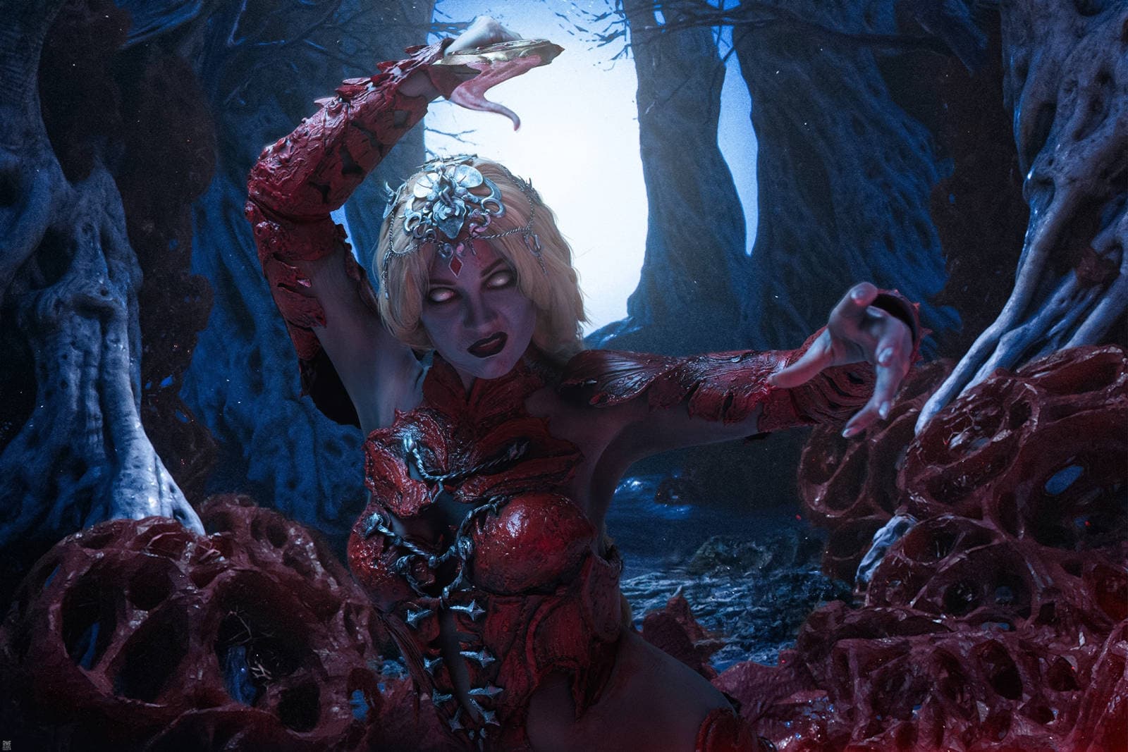 Full shot of Katssby in Orin the Red armor and accessories