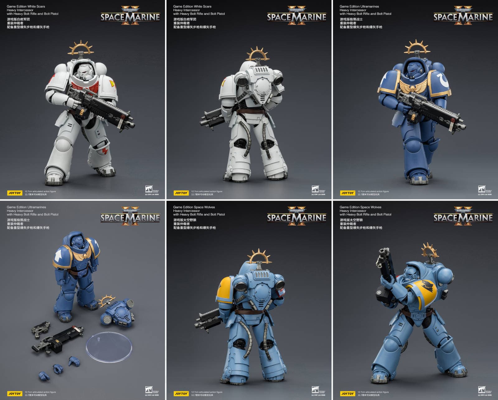 Heavy Intercessor figure from the Ultramarines chapter by JoyToy