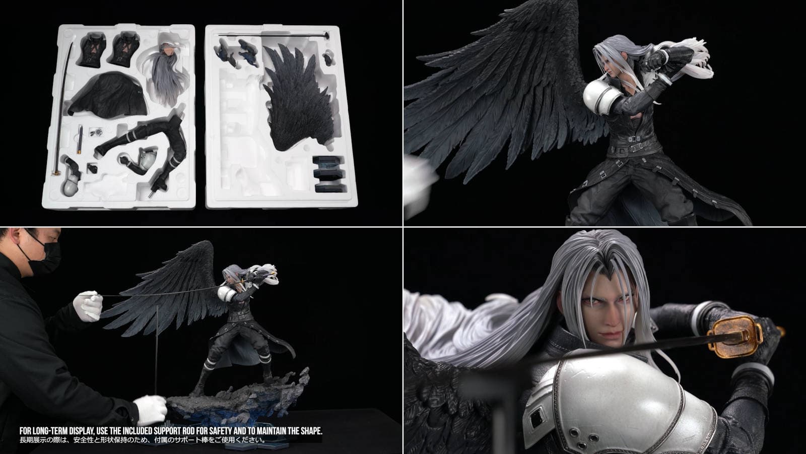Interchangeable parts and accessories for the Cloud and Sephiroth statues