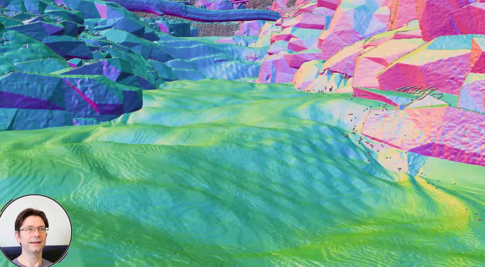 Скриншот Crimson Desert, демонстрирующий динамику водной поверхности, состоящей из каскадов