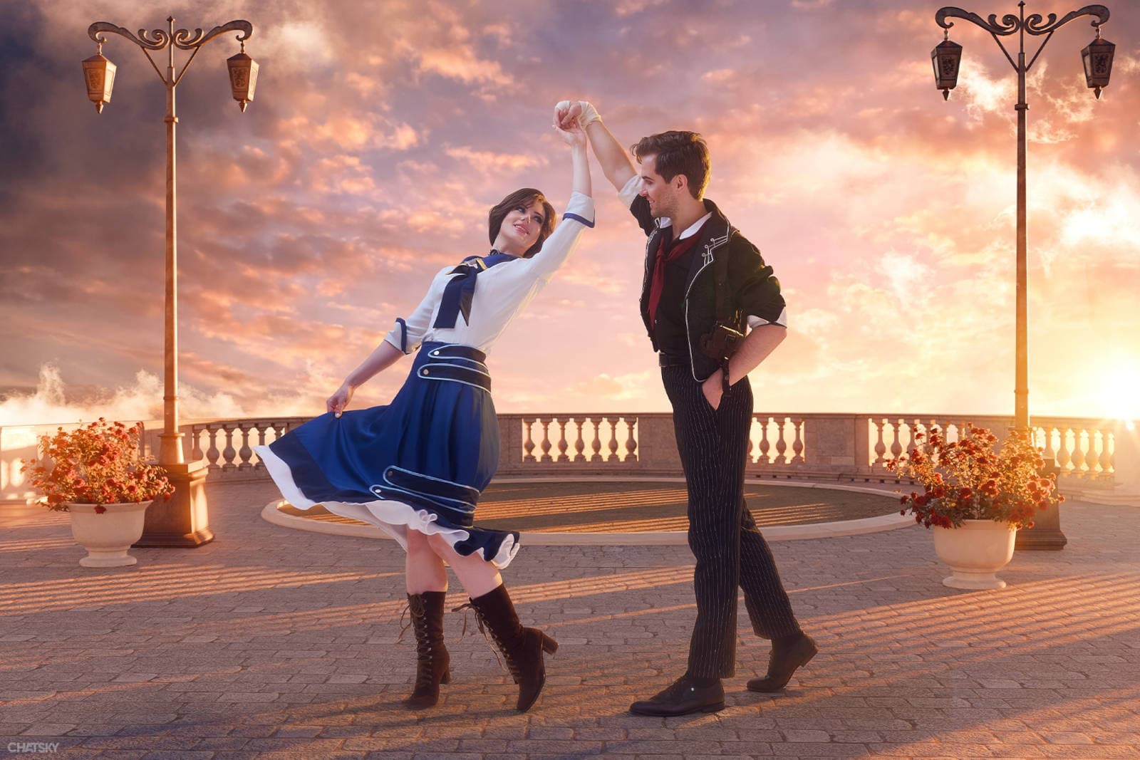 Cosplayer Ksenia Beknazarova as Elizabeth from BioShock Infinite