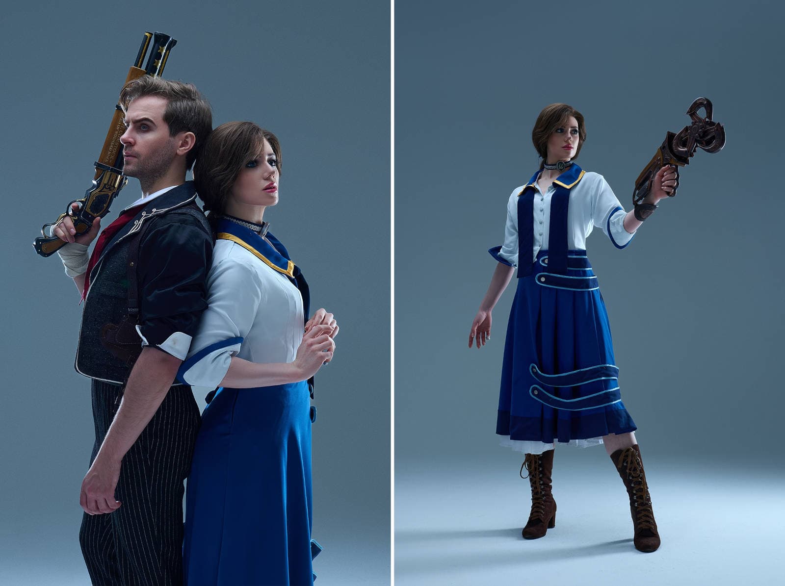 Cosplayer Evgeny Vasiliev as Booker DeWitt looking reflective