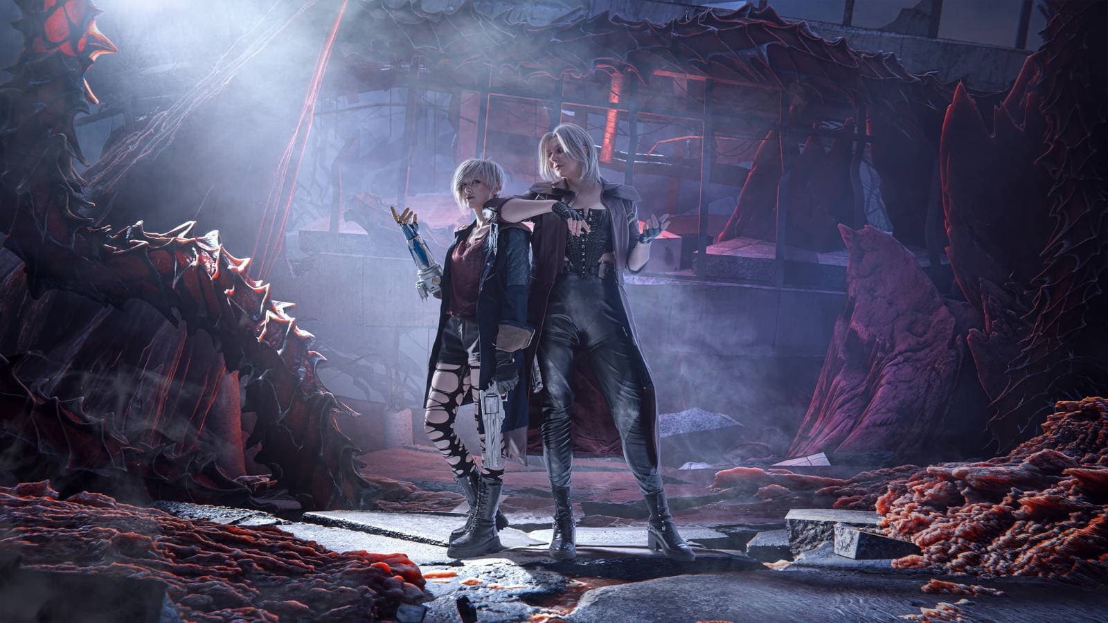 Female Dante and Nero cosplay