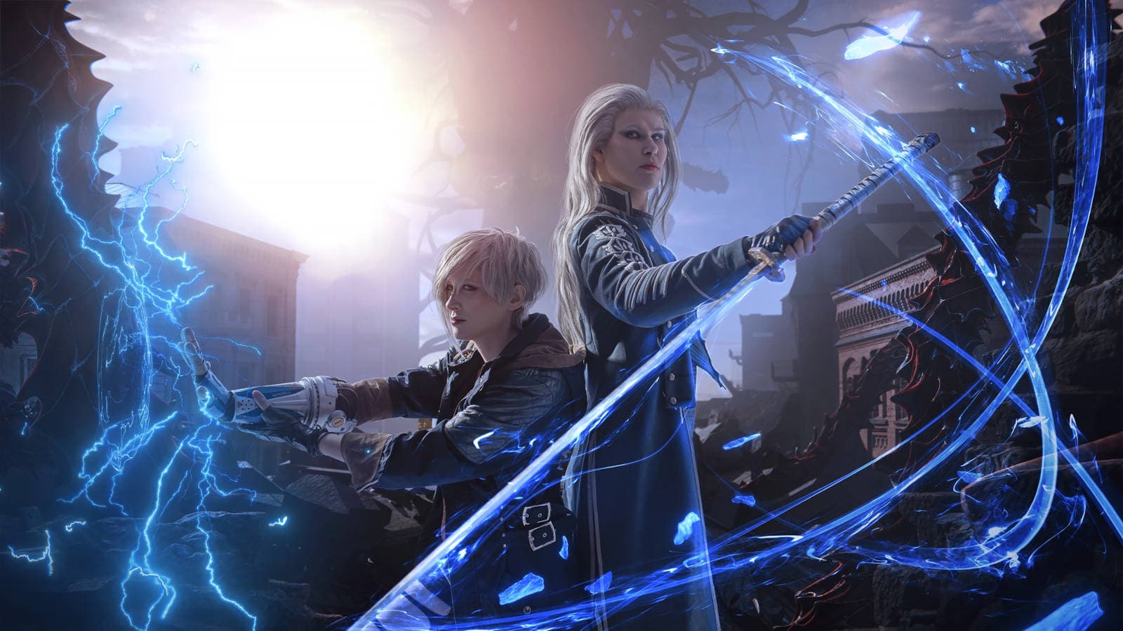 Female Vergil and Nero cosplay