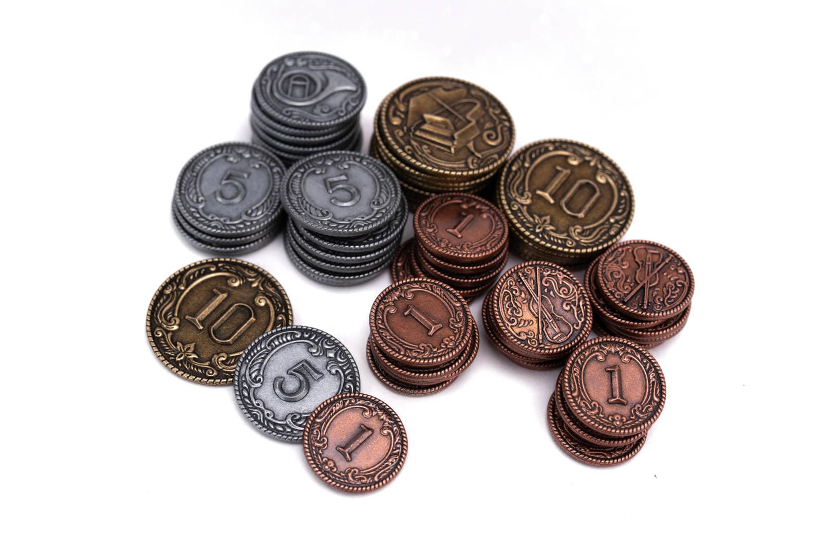 Крупный план делюкс-компонентов Лютье, включая миплы и кубики