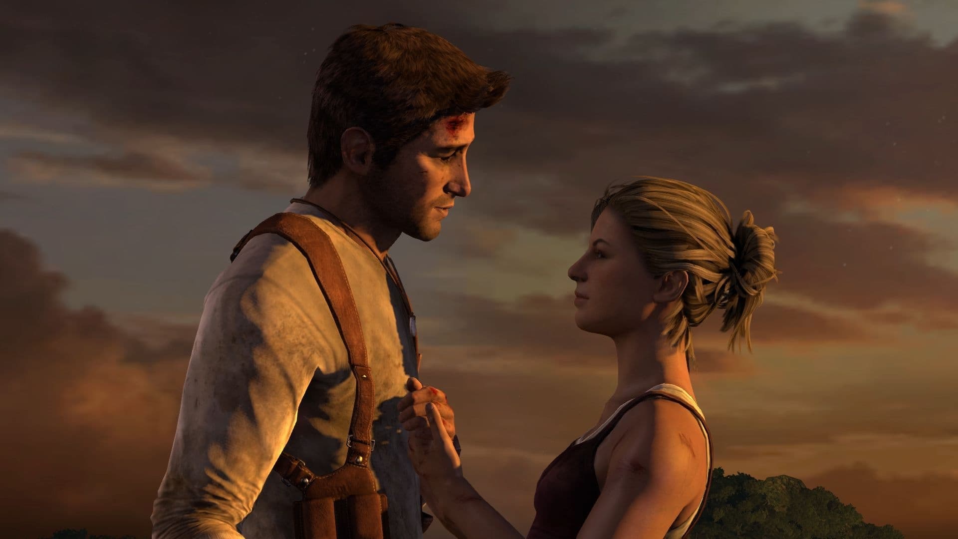 Uncharted game screenshot showing characters in action