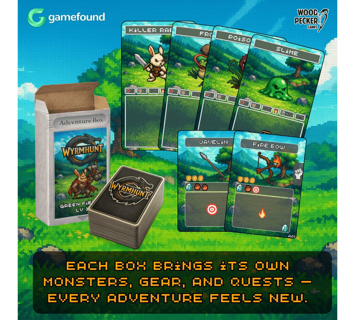 Close-up of Wyrmhunt game components, possibly showing more cards or tokens.