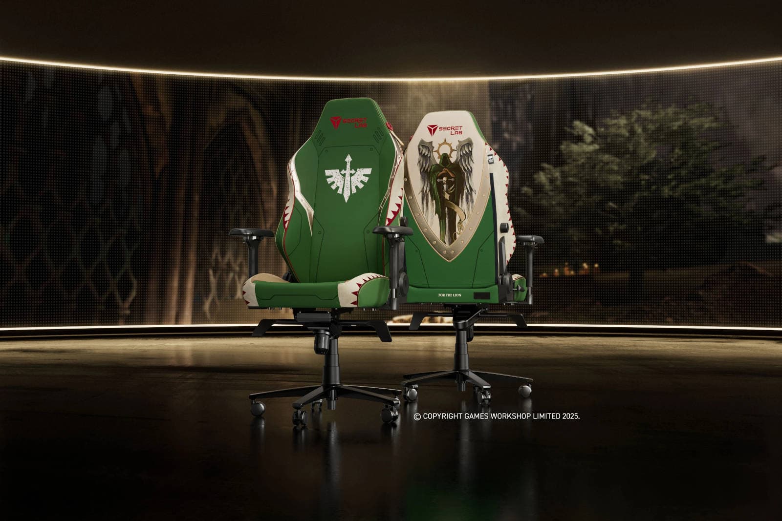 Права на изображения принадлежат Secretlab и Games Workshop