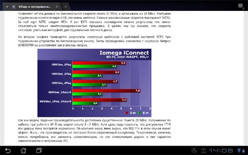 Adobe Flash поддерживается в браузере планшета Asus Eee Pad Transformer