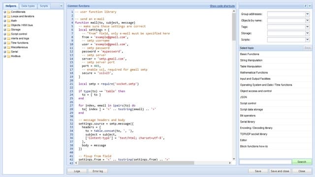 веб-интерфейс Evika LogicMachine веб-интерфейс Evika LogicMachine