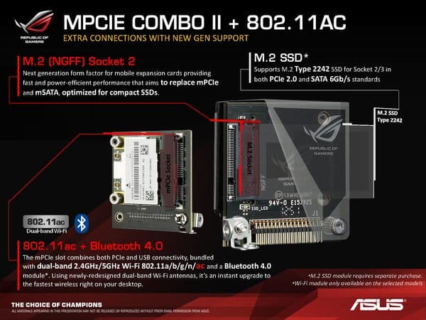 ASUS mPCIe Combo II + ASUS mPCIe Combo II +