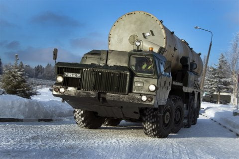 Транспортно-загрузочная машина 5Т92 для противоракет ближнего перехвата