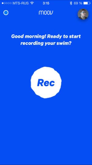 Скриншот приложения Moov Swim
