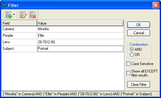Создание сложного поискового запроса в Photo Collector