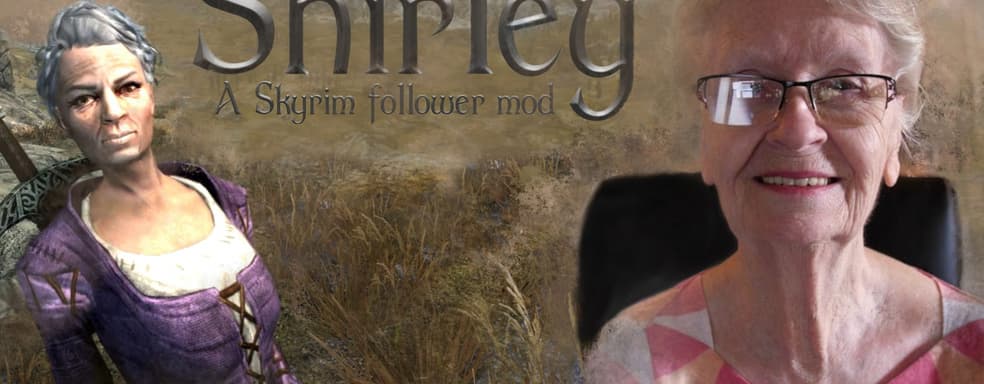 85-летняя фанатка Skyrim Ширли Карри стала одним из персонажей игры благодаря моду