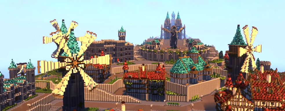 Мондштадт из Genshin Impact воссоздали в Minecraft за 5 месяцев