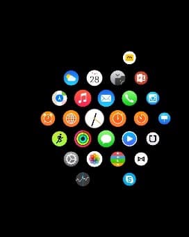 Скриншот с умных часов Apple Watch