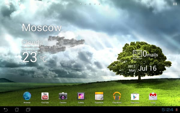 Скриншот ASUS Eee Pad Transformer Prime