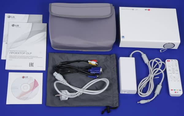 DLP-проектор LG PA72G, комплект поставки