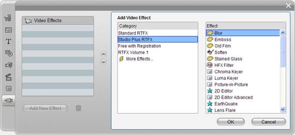Добавление эффектов к фотографиям в Pinnacle Studio 12