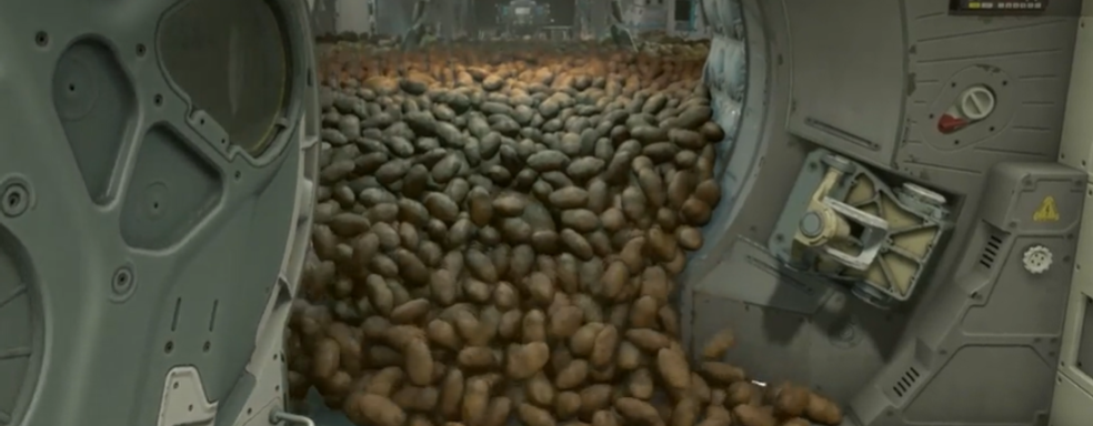 Выдержит ли движок Starfield тонны картошки? Эксперимент с физикой игры Bethesda