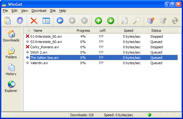 Главное окно WinGet