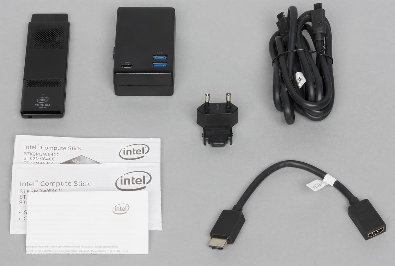 Комплект поставки Intel Compute Stick на Intel Core M