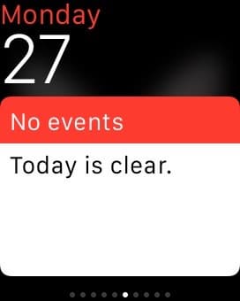 Скриншот с умных часов Apple Watch