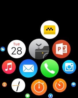 Скриншот с умных часов Apple Watch