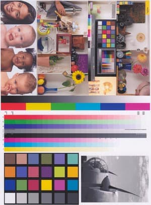 Составная мишень для оценки точности цветопередачи 