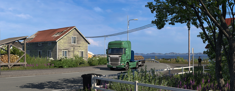 Andenes and the famous lighthouse in Euro Truck Simulator 2. New screenshots of the Nordic Horizons northern expansion
