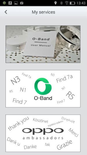 Скриншот приложения Oppo O-Band Скриншот приложения Oppo O-Band